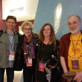 Casey Kittrell, Donna Gaines, Evelyn McDonnell, and Fred Goodman. Photo by Janet Goodman.